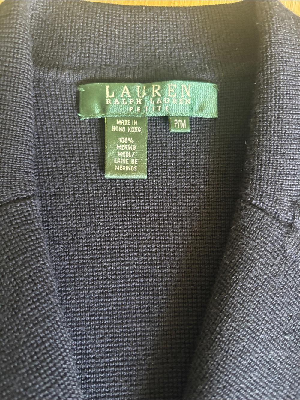 Lauren Ralph Lauren woman’s Navy 100% Merino Wool Blazer Jacket - Picture 2 of 9